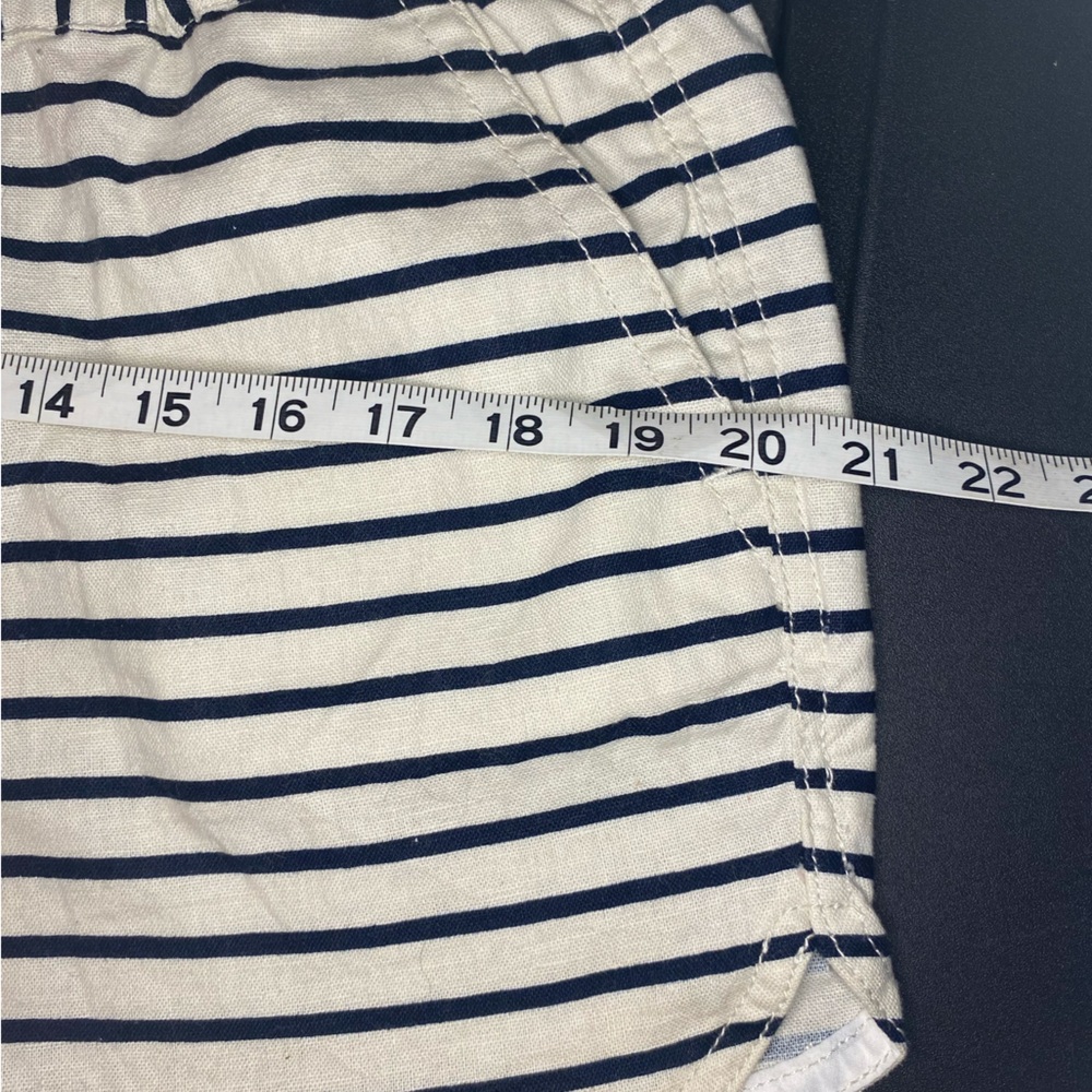 J.Crew linen blend striped drawstring shorts M - Picture 8 of 12